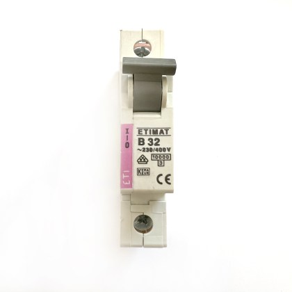 Etimat ETI B32 32A 32 Amp MCB Circuit Breaker Type B